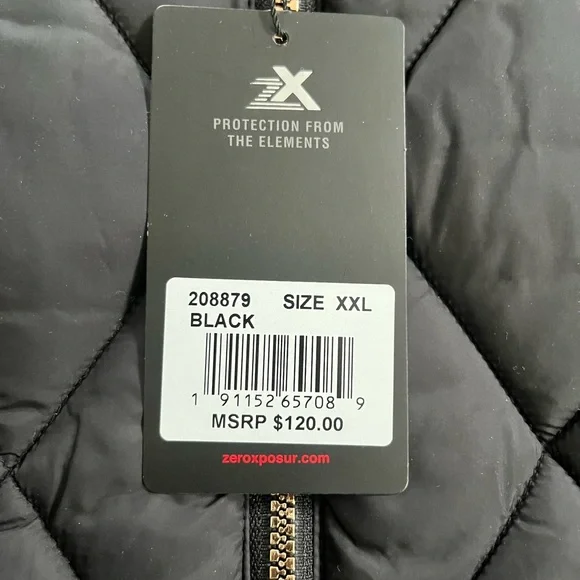 NWT ZeroXposur Quilted Black Puffer Vest - Picture 5 of 8